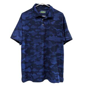 Ben Hogan Performance Men's Golf Polo Shirt, Size Medium, Blue Camoflauge